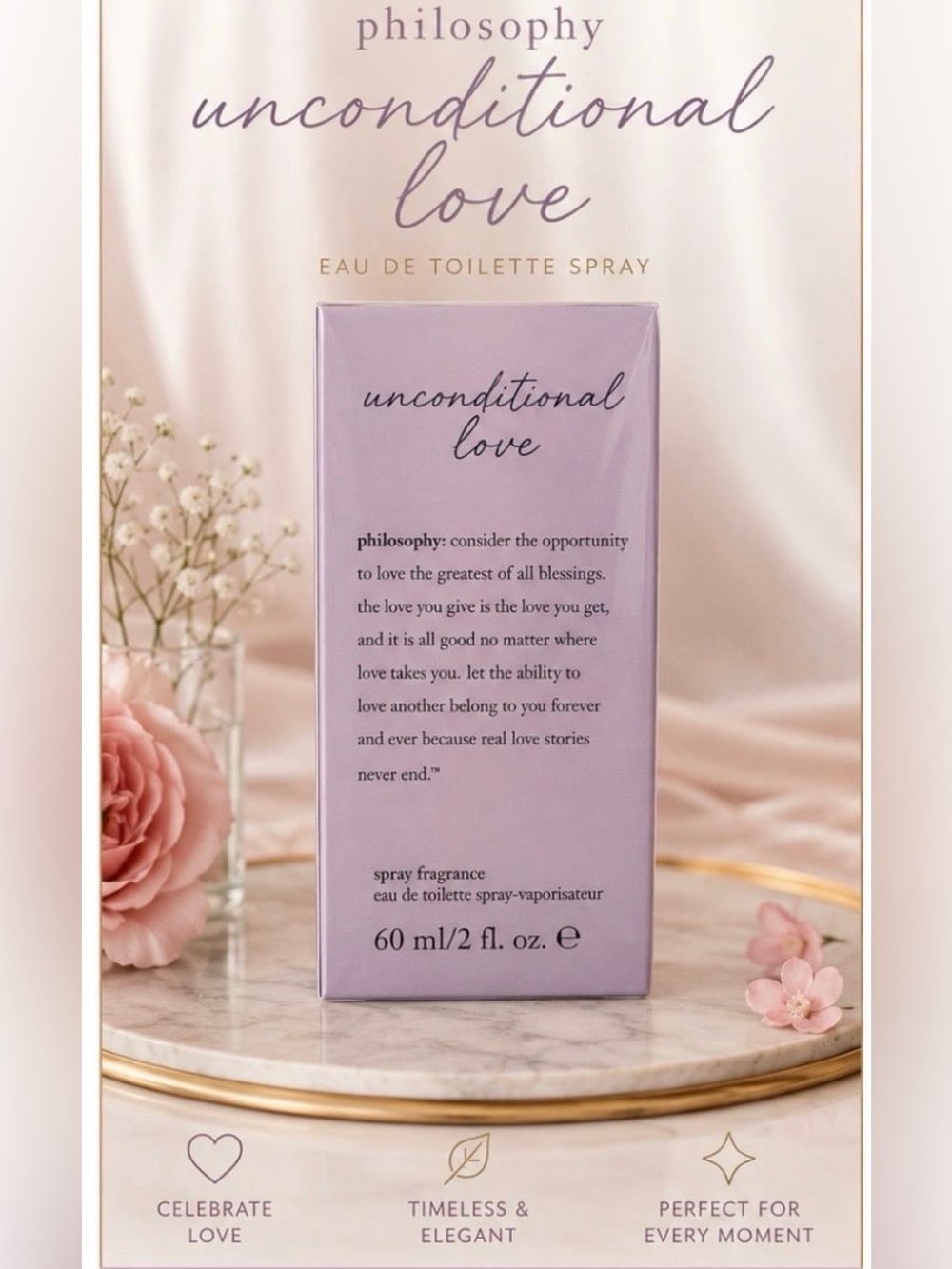 Philosophy Unconditional Love Spray 60ml NIB/Sealed